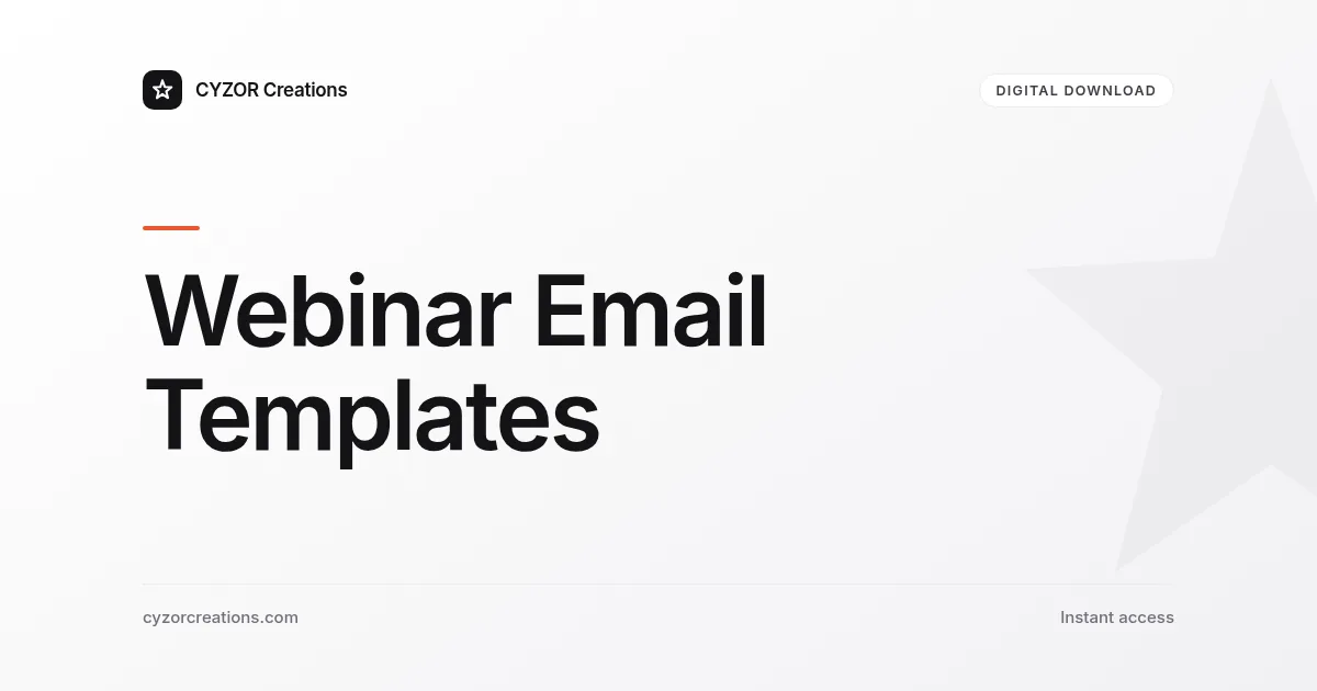 Webinar Email Templates