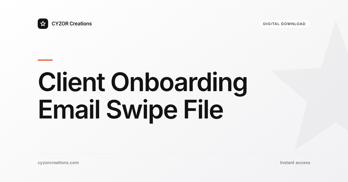 Client Onboarding Email Swipe File