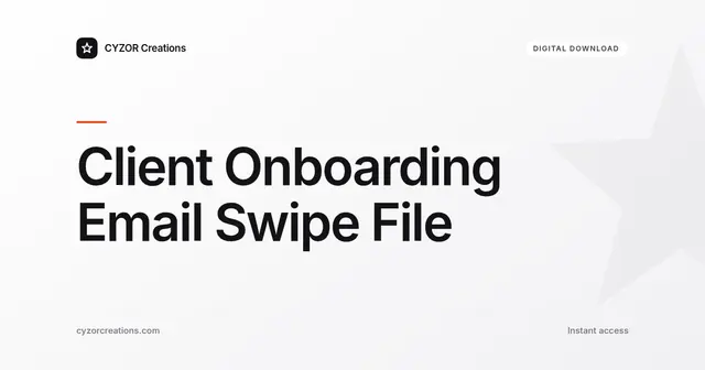 Client Onboarding Email Swipe File