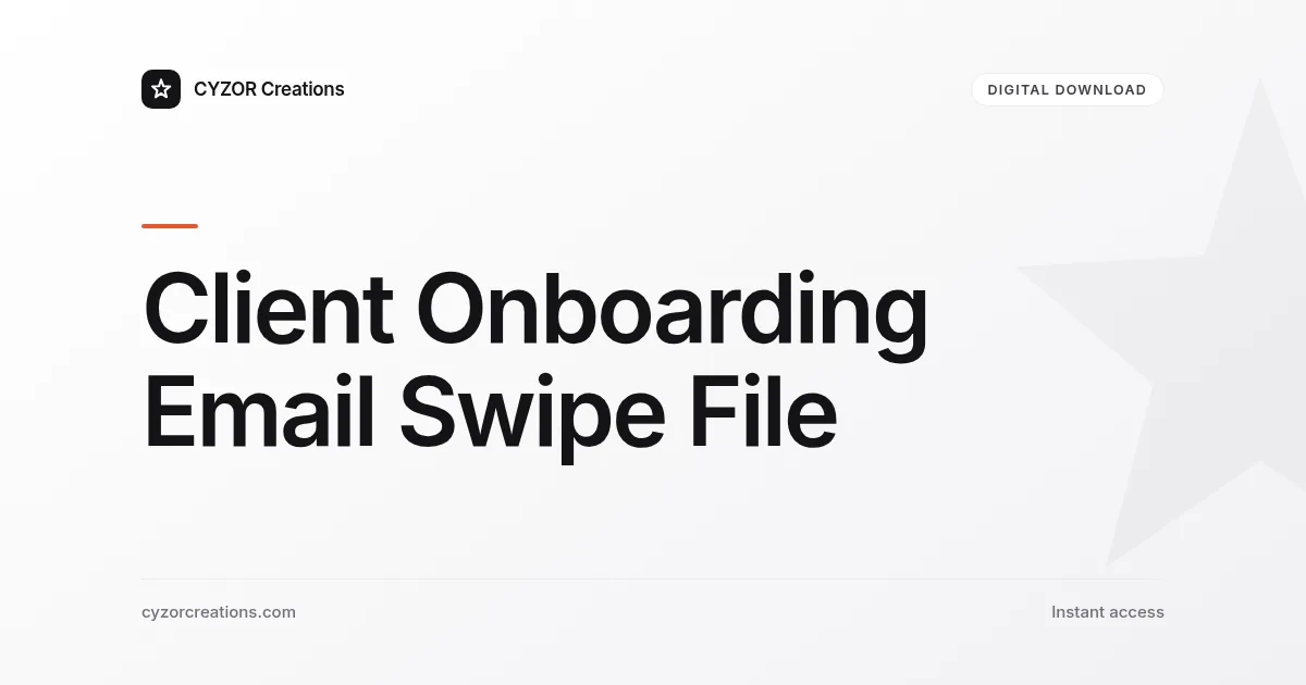 Client Onboarding Email Swipe File
