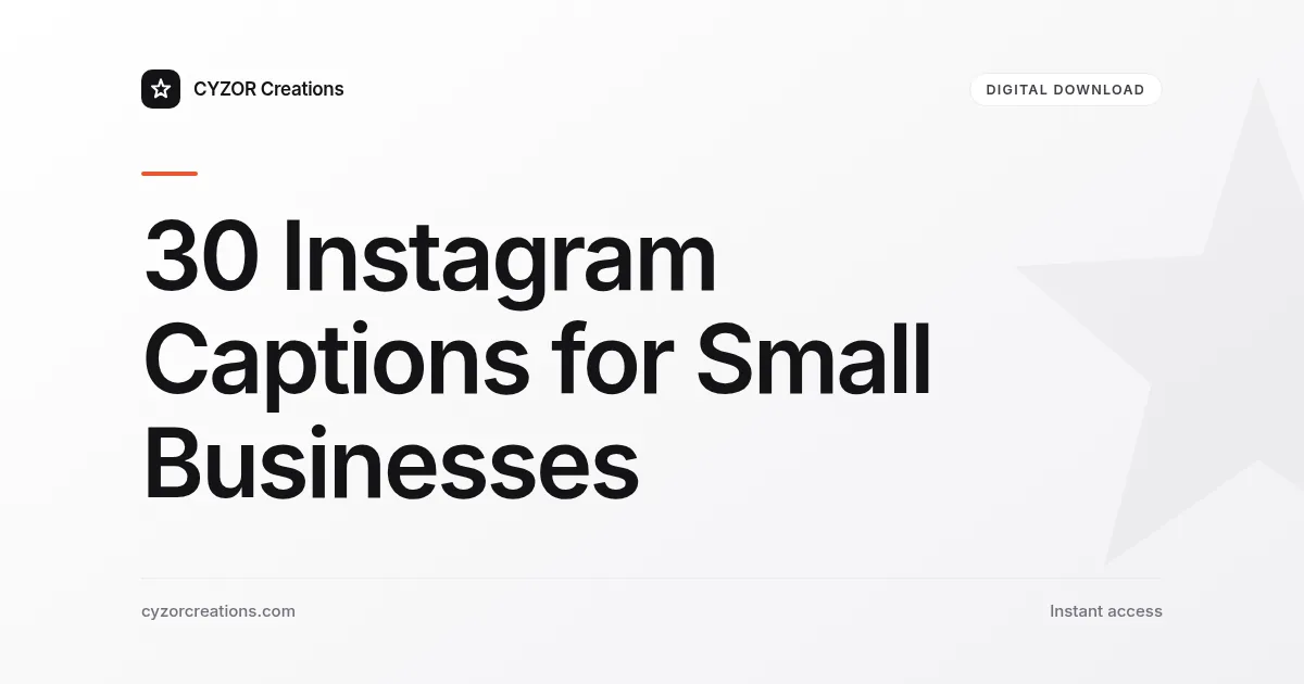 30 Instagram Captions for Small Businesses