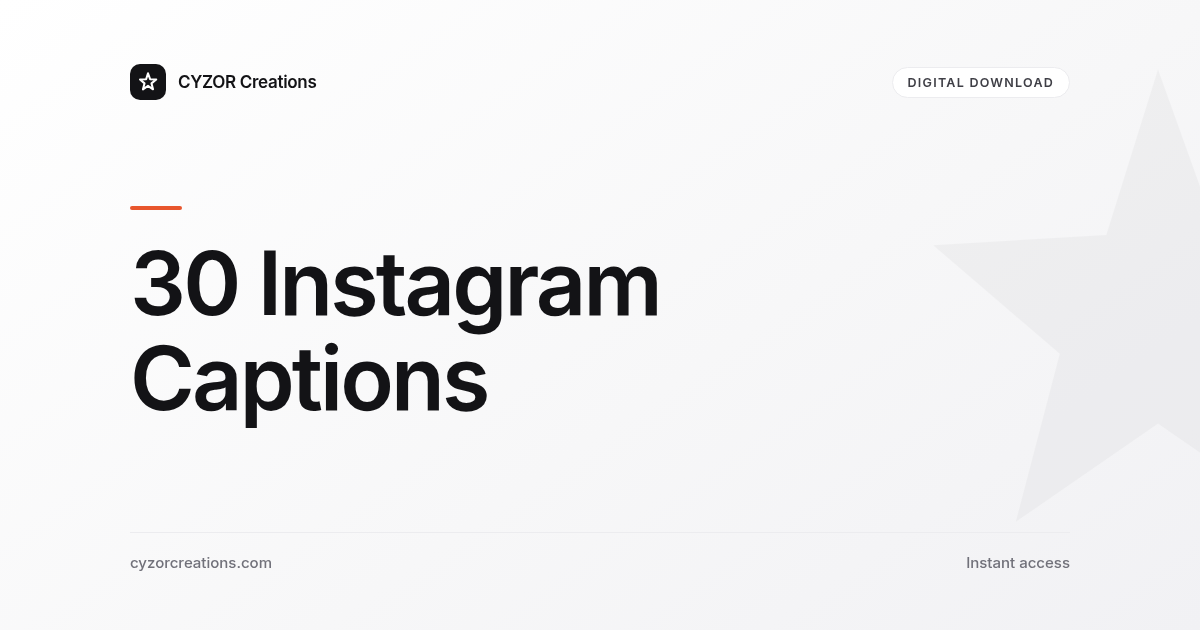 30 Instagram Captions