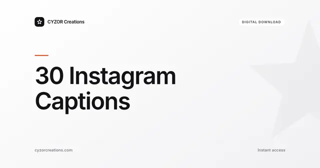30 Instagram Captions
