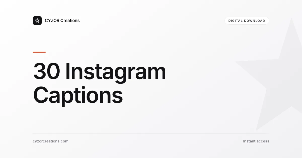 30 Instagram Captions