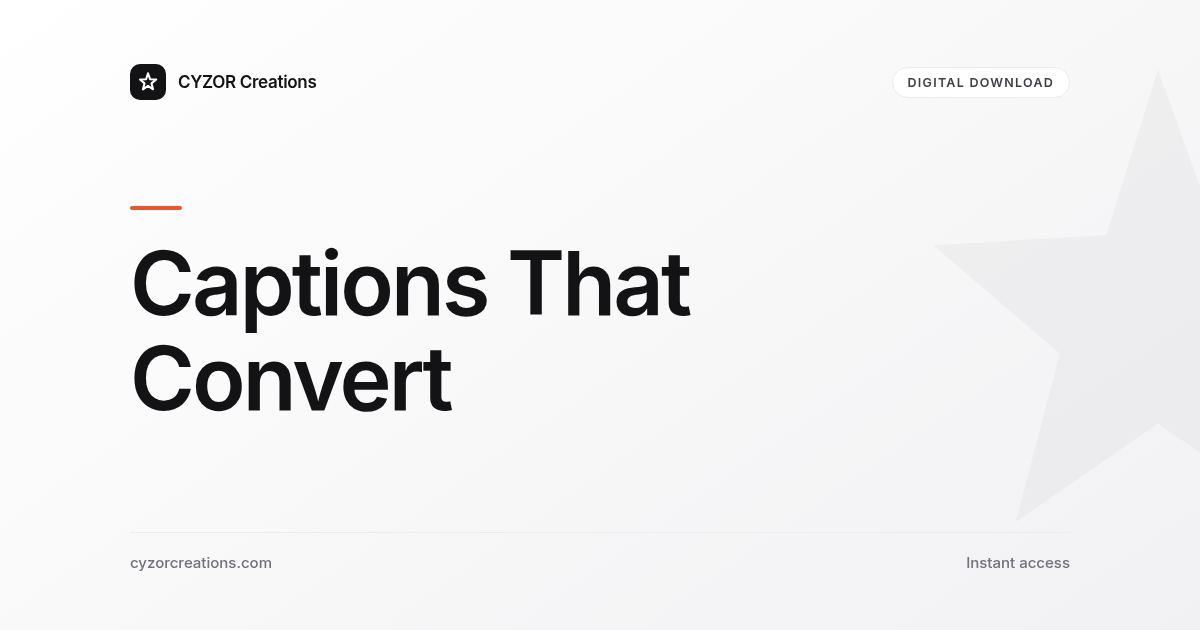 Captions That Convert