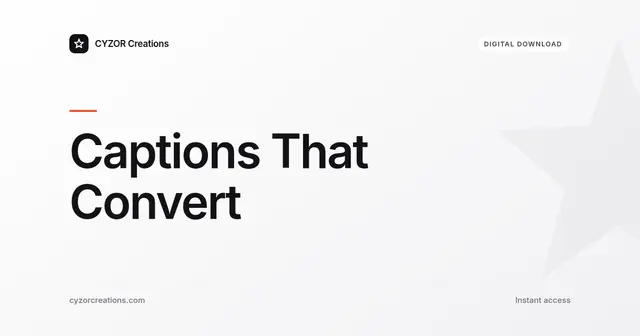 Captions That Convert