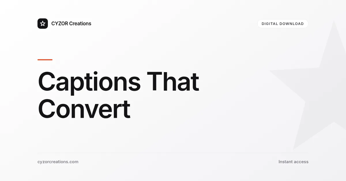 Captions That Convert