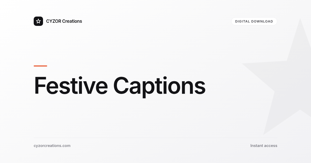 Festive Captions
