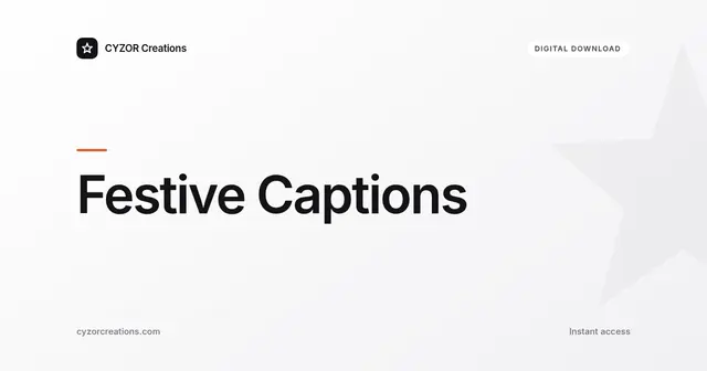 Festive Captions