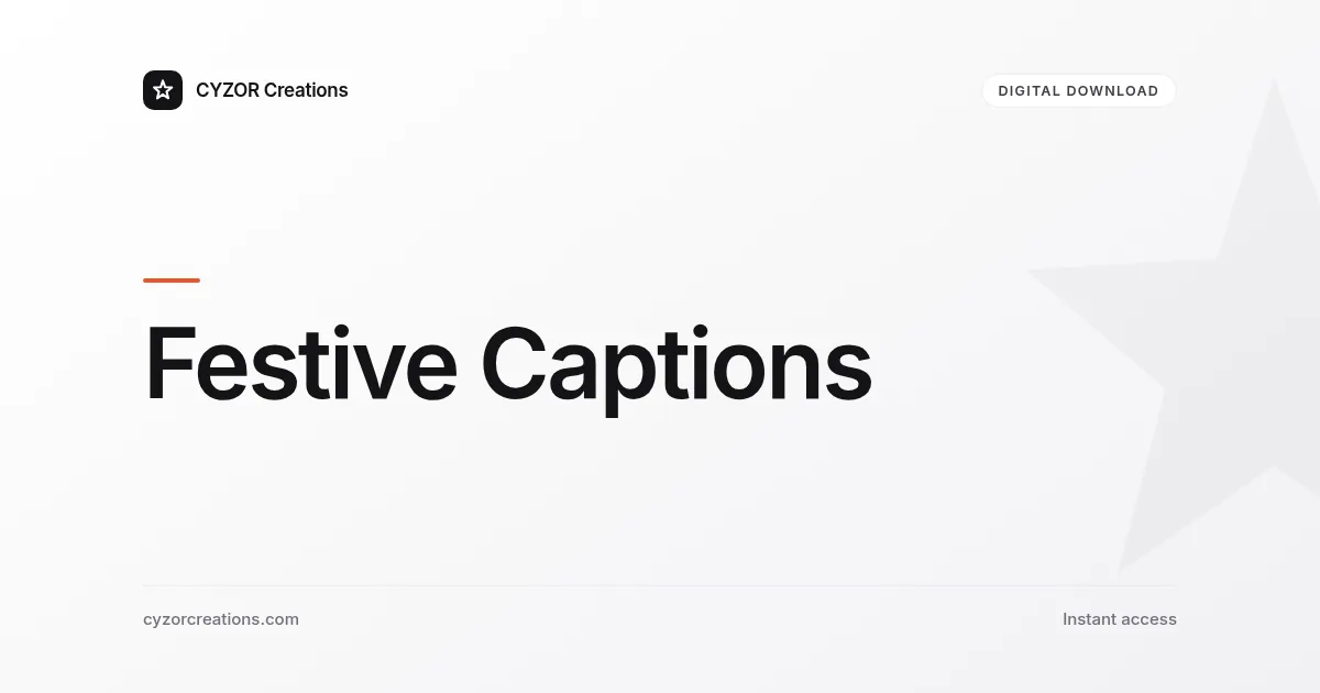 Festive Captions