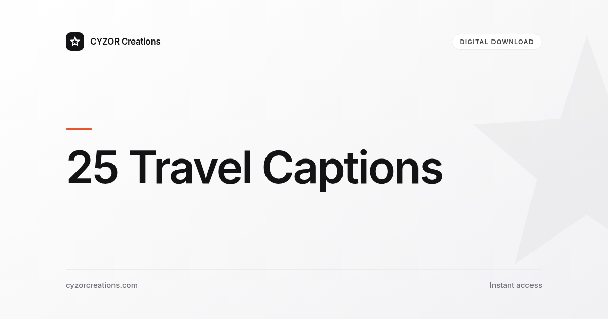 25 Travel Captions