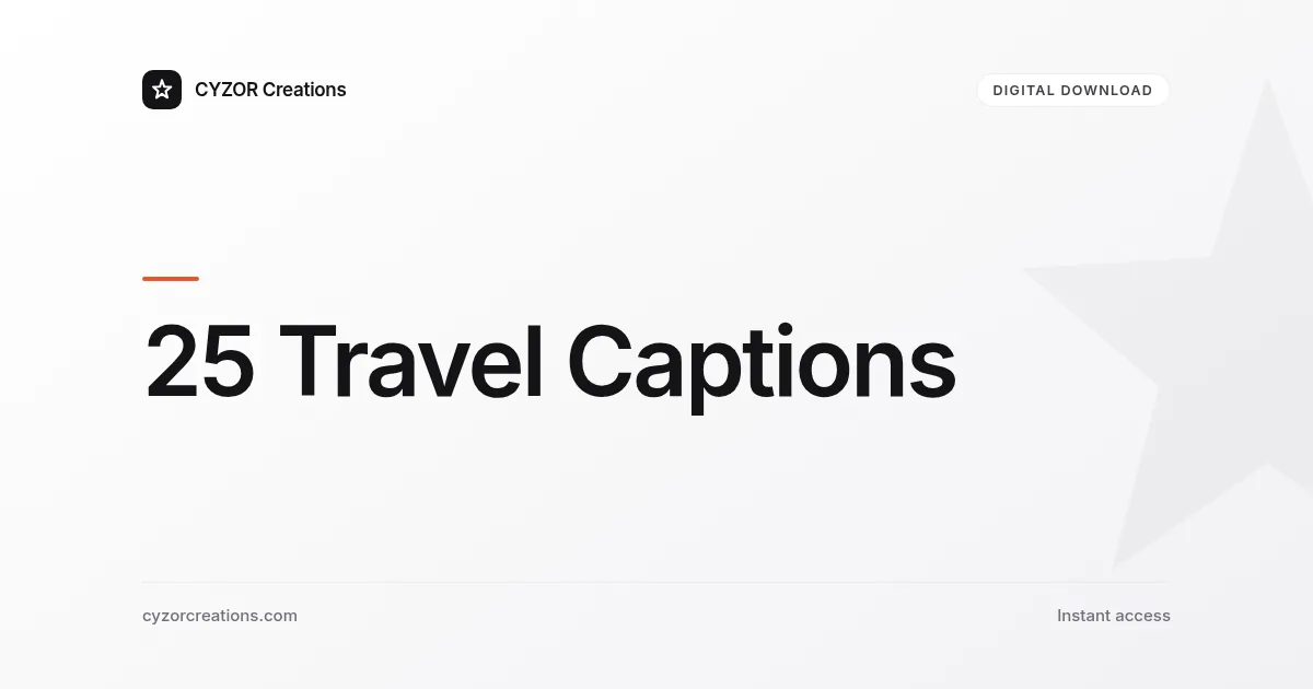 25 Travel Captions