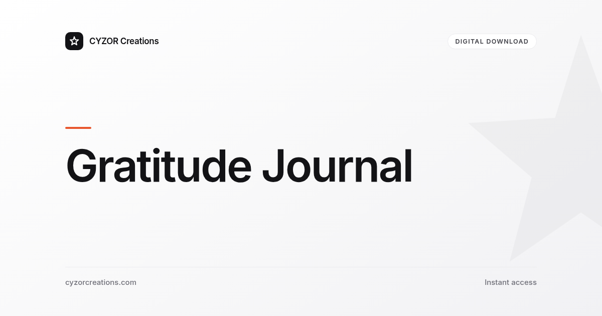 Gratitude Journal — Markdown Worksheet