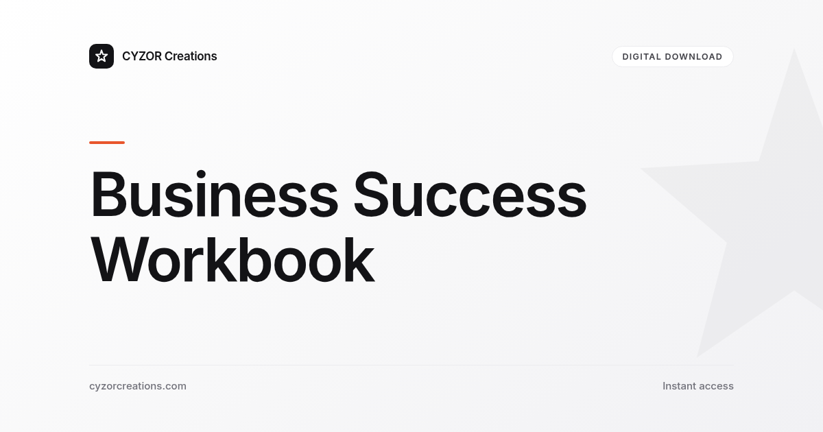 Business Success Workbook