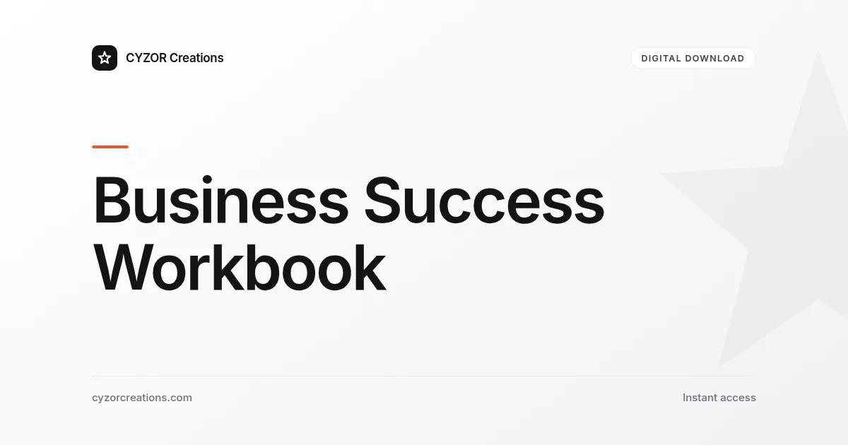 Business Success Workbook