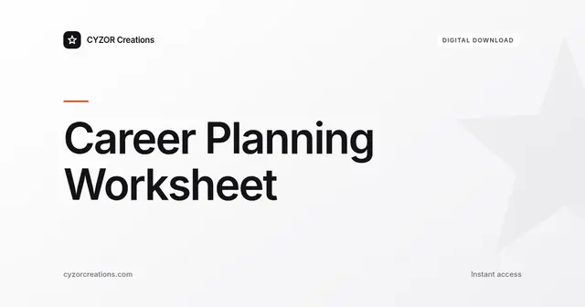 Career Planning Worksheet