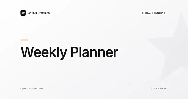Weekly Planner