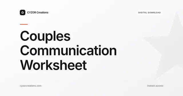 Couples Communication Worksheet