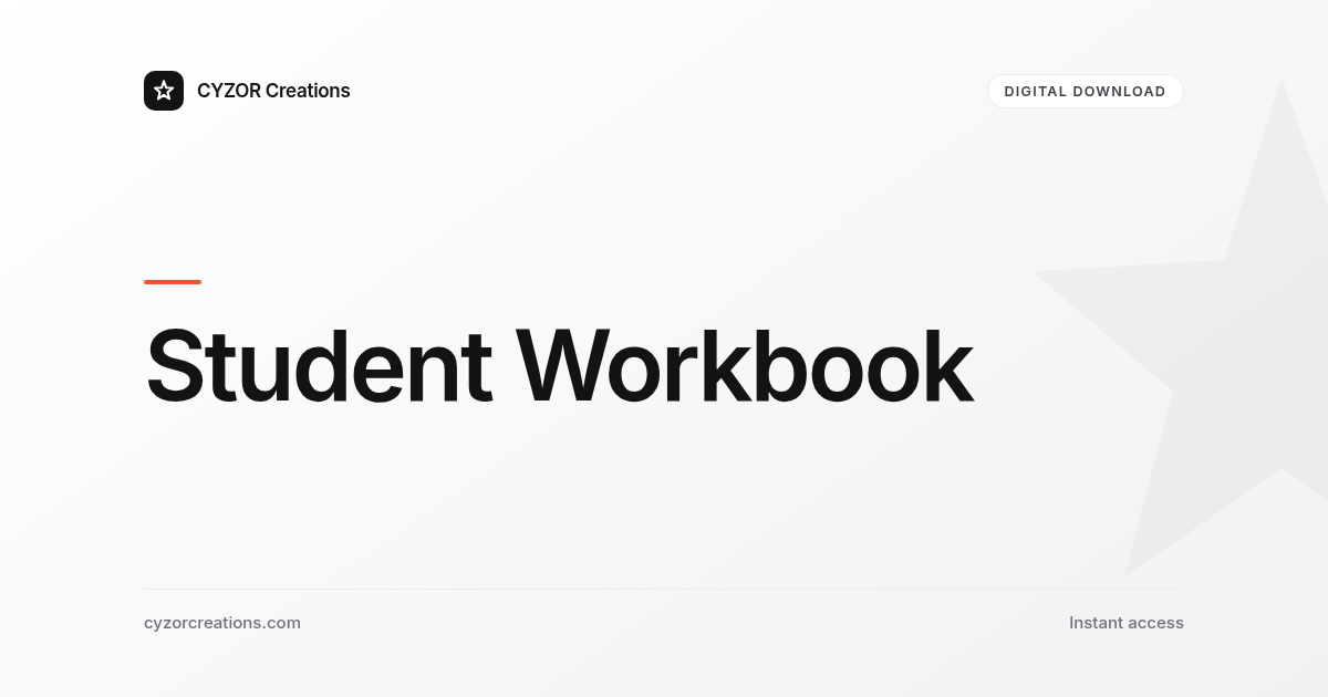 Student Workbook