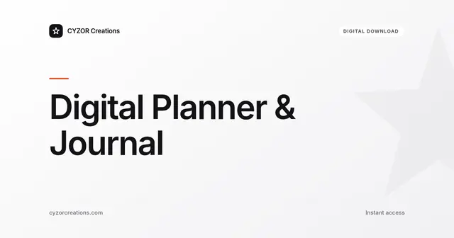 Digital Planner & Journal