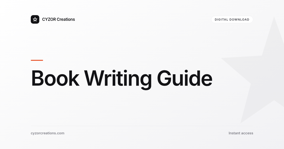 Book Writing Guide