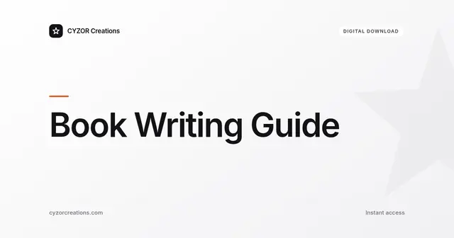 Book Writing Guide
