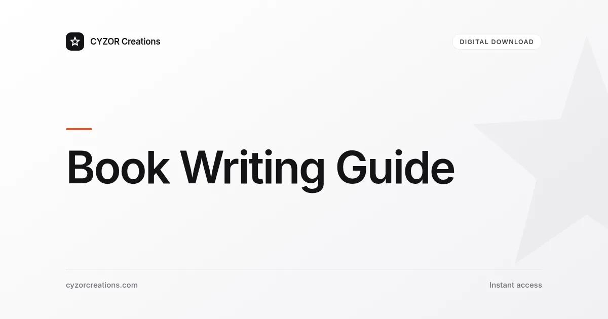 Book Writing Guide