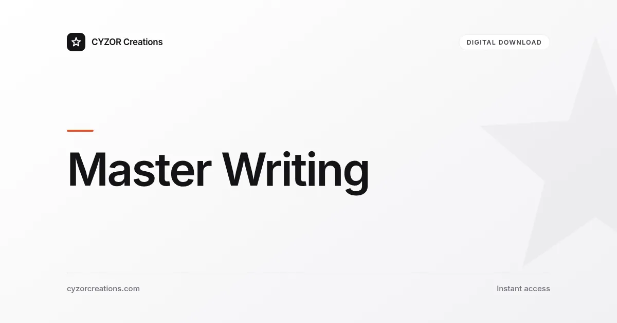 Master Writing