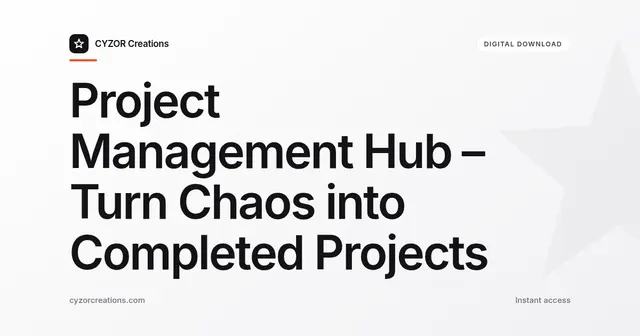Project Management Hub – Turn Chaos into Completed Projects