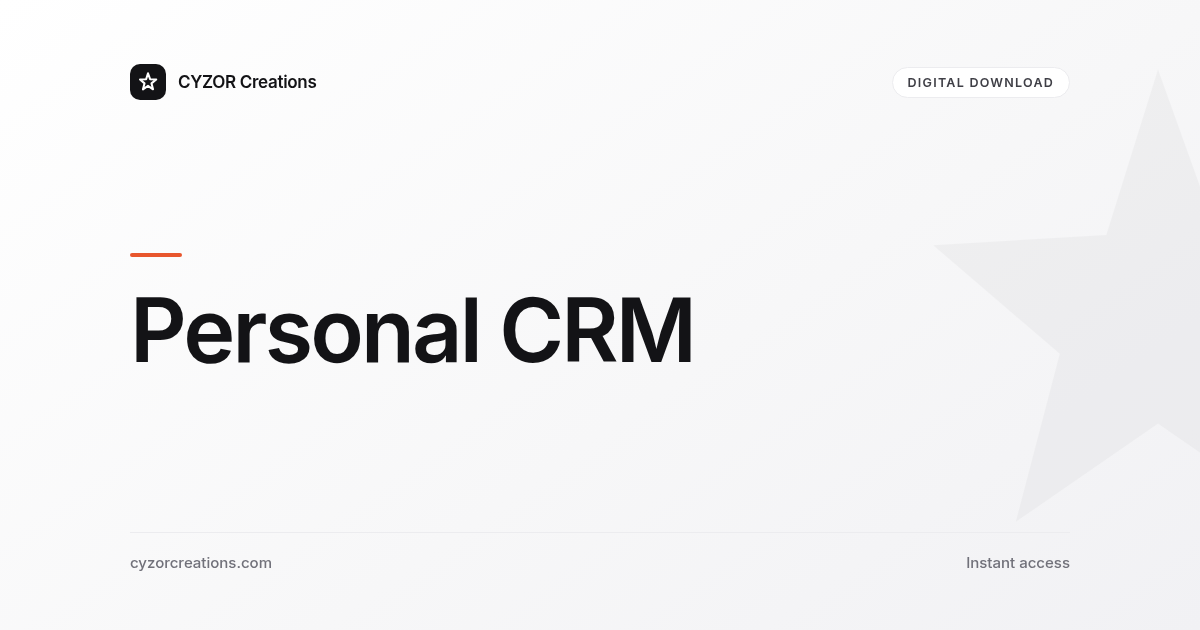 Personal CRM