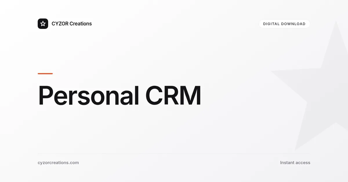 Personal CRM