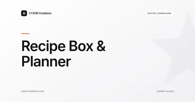 Recipe Box & Planner