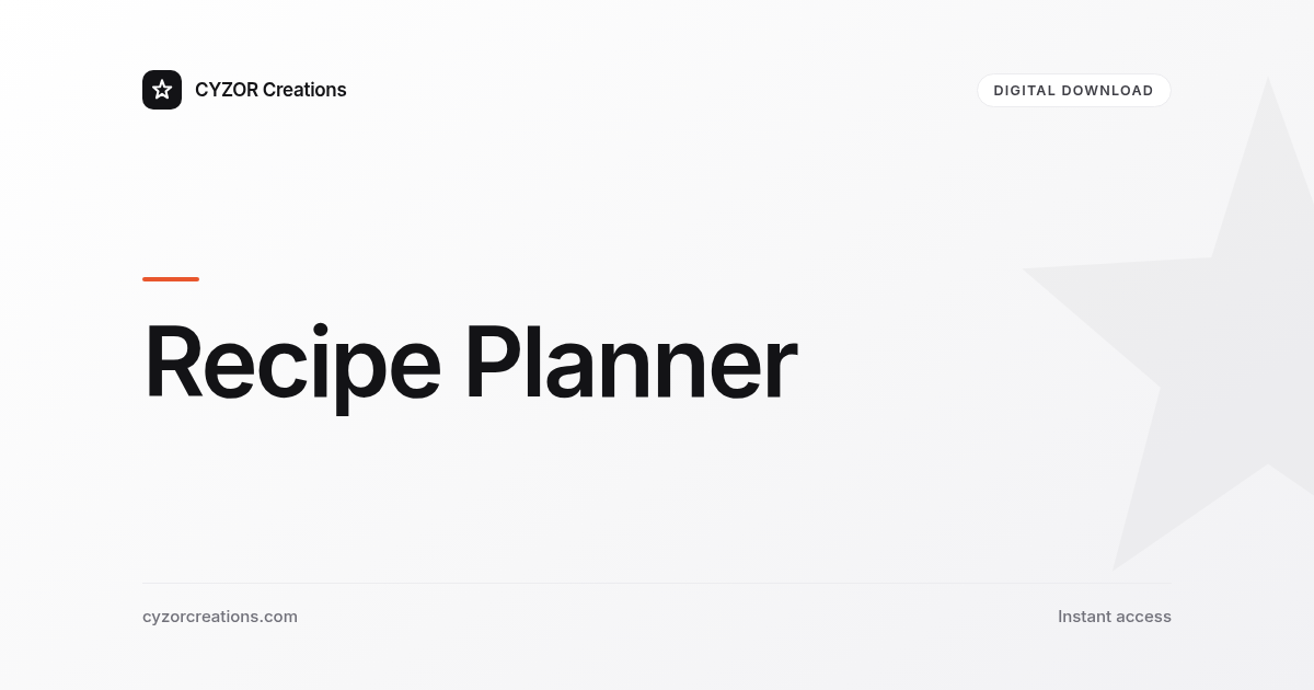 Recipe Planner