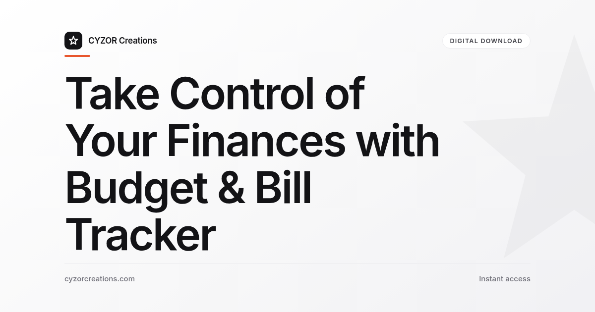 Budget & Bill Tracker