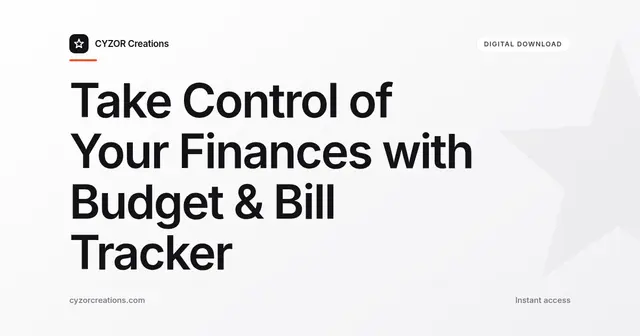 Budget & Bill Tracker