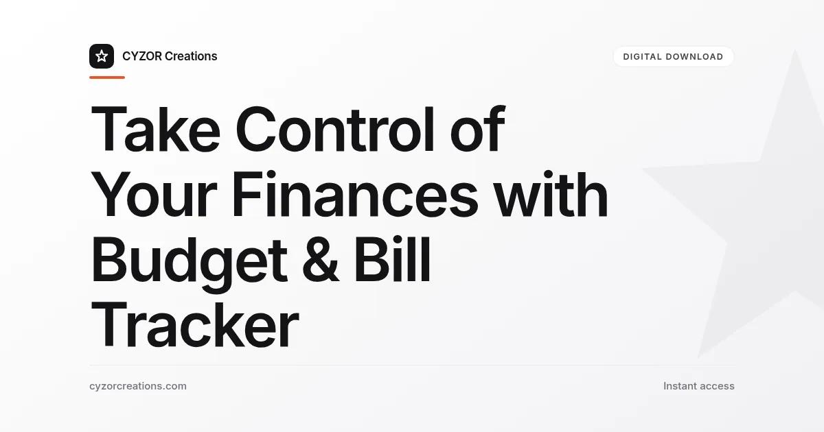 Budget & Bill Tracker