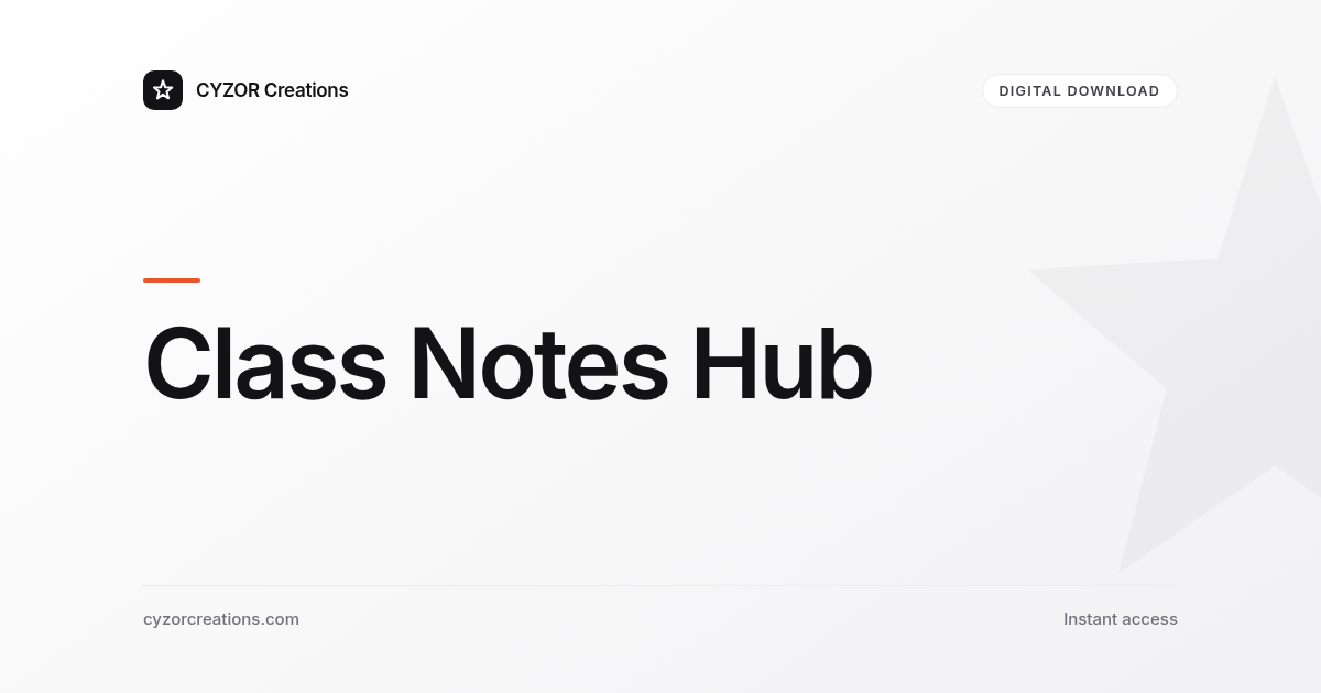 Class Notes Hub