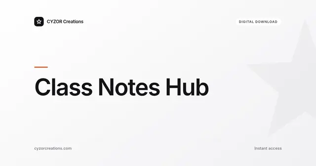 Class Notes Hub