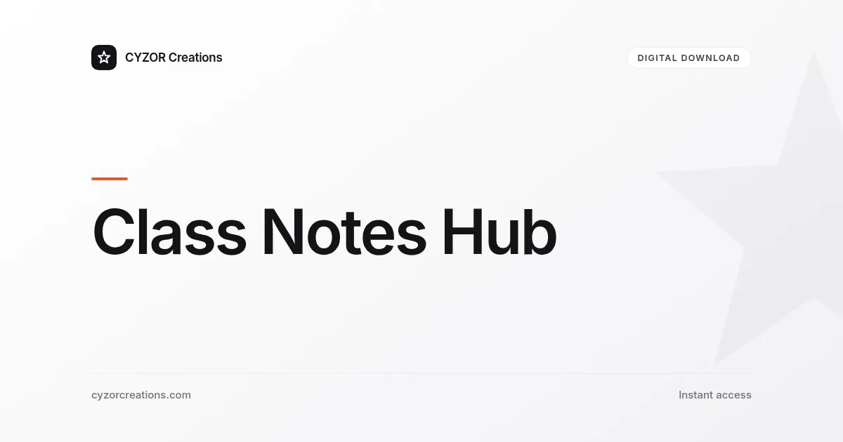 Class Notes Hub