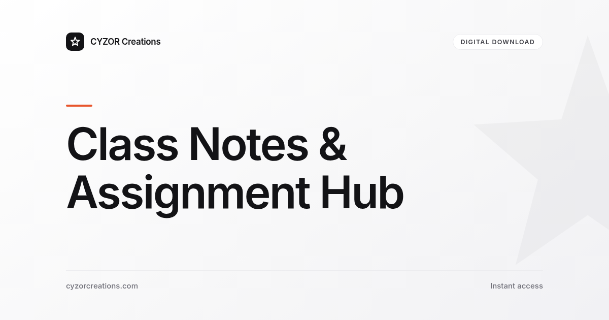 Class Notes & Assignment Hub