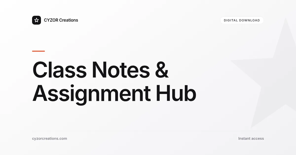 Class Notes & Assignment Hub