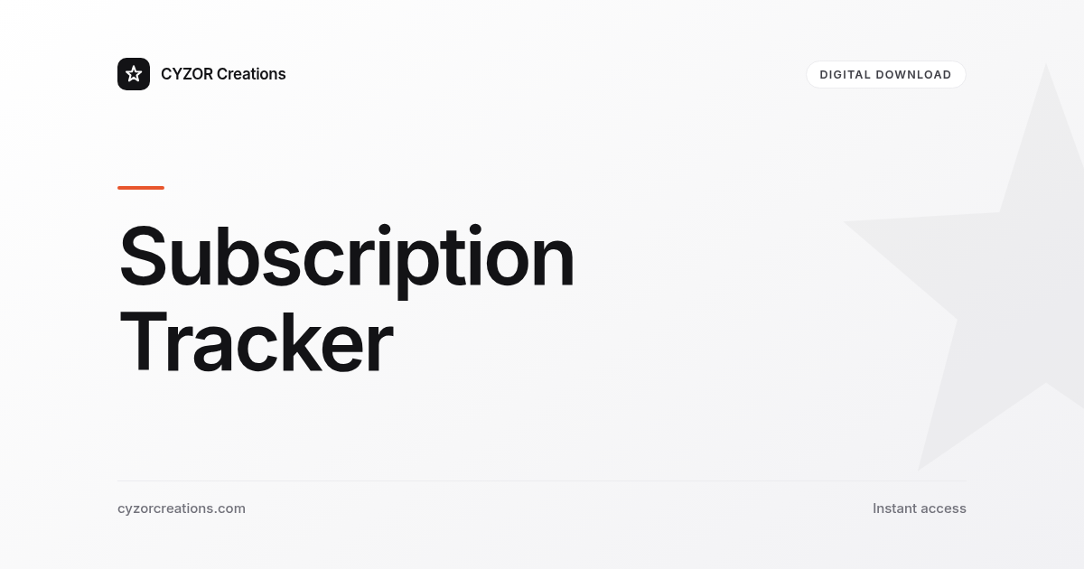 Subscription Tracker