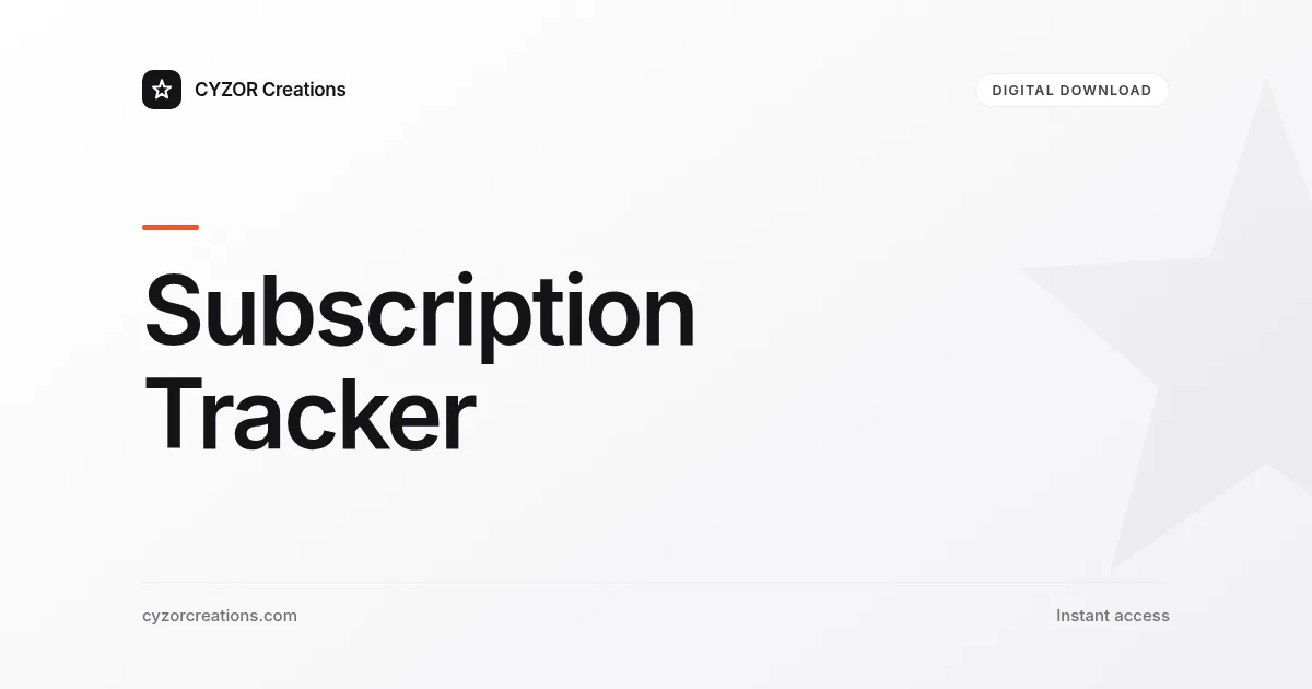 Subscription Tracker