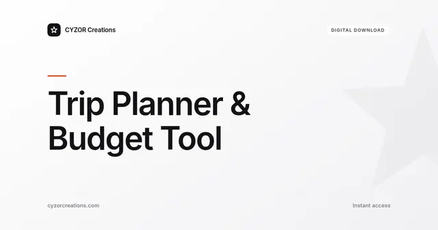 Trip Planner & Budget Tool
