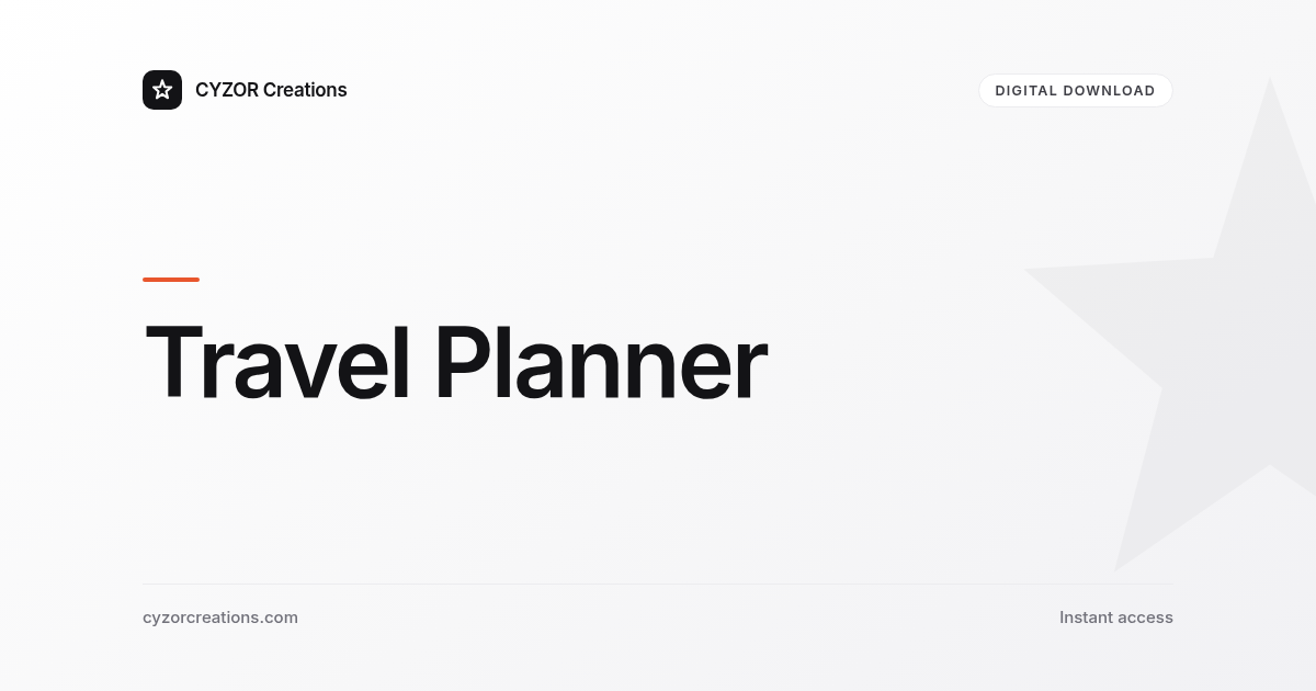 Travel Planner — Notion Template