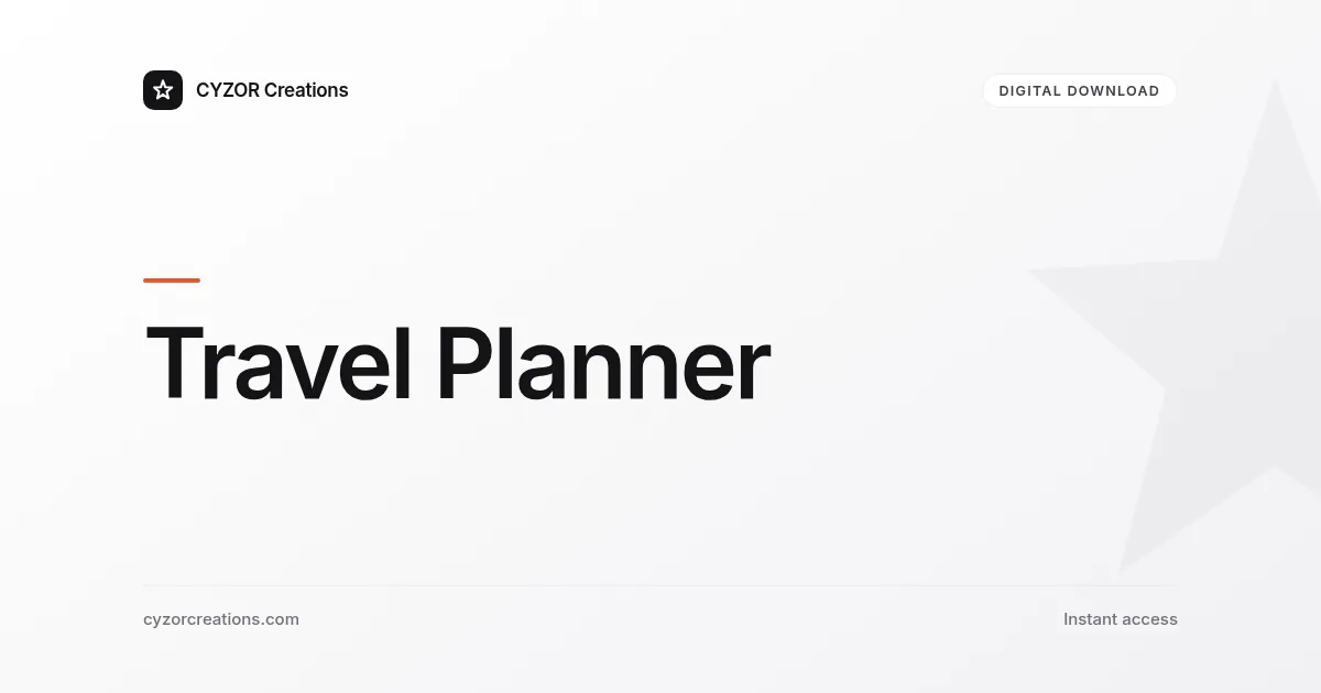 Travel Planner — Notion Template