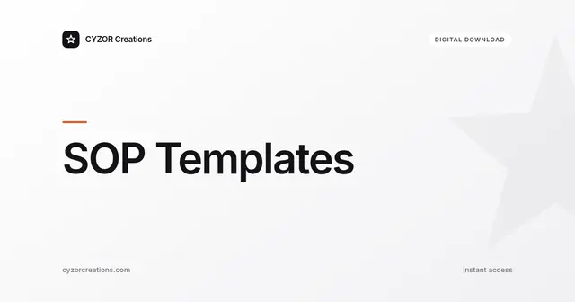 SOP Templates