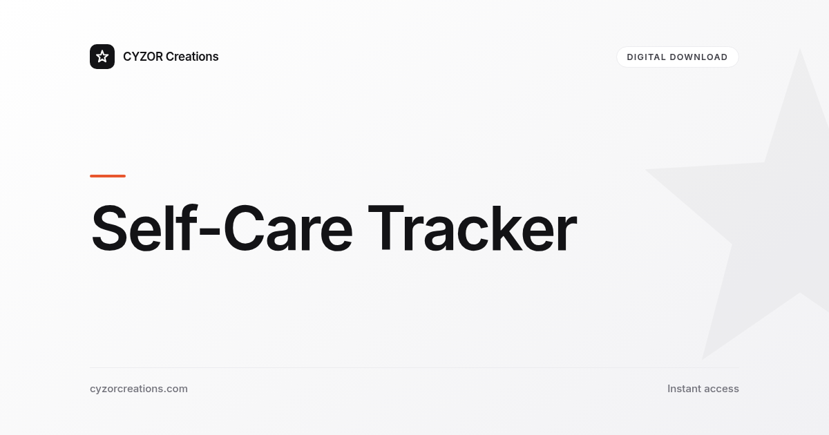 Self-Care Tracker