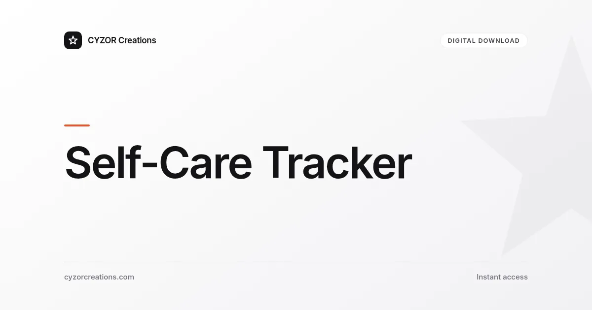 Self-Care Tracker