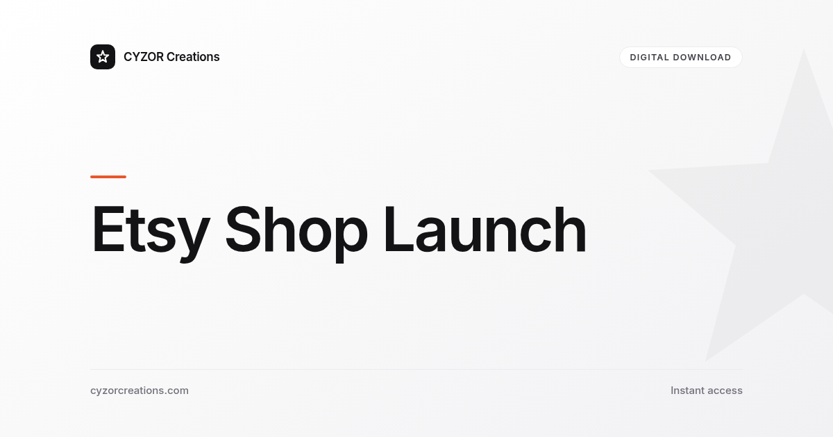 Etsy Shop Launch